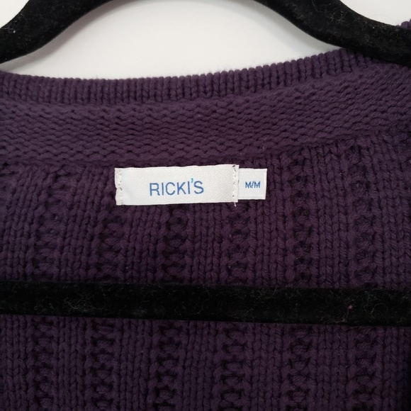 Ricki's Purple Open-Knit Tie-Front Cardigan - Picture 6 of 7